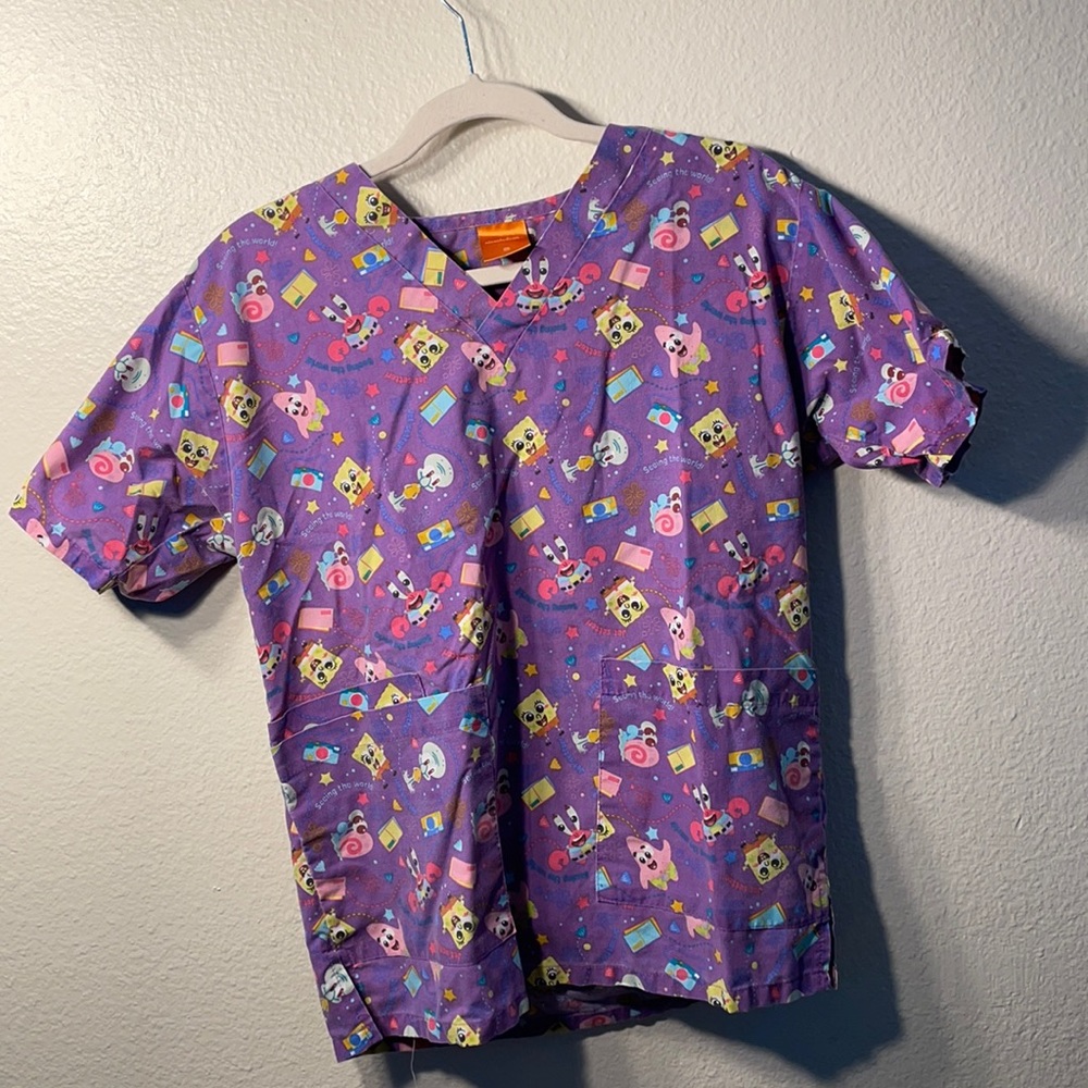 Rare cute spongebob squarepants scrubs